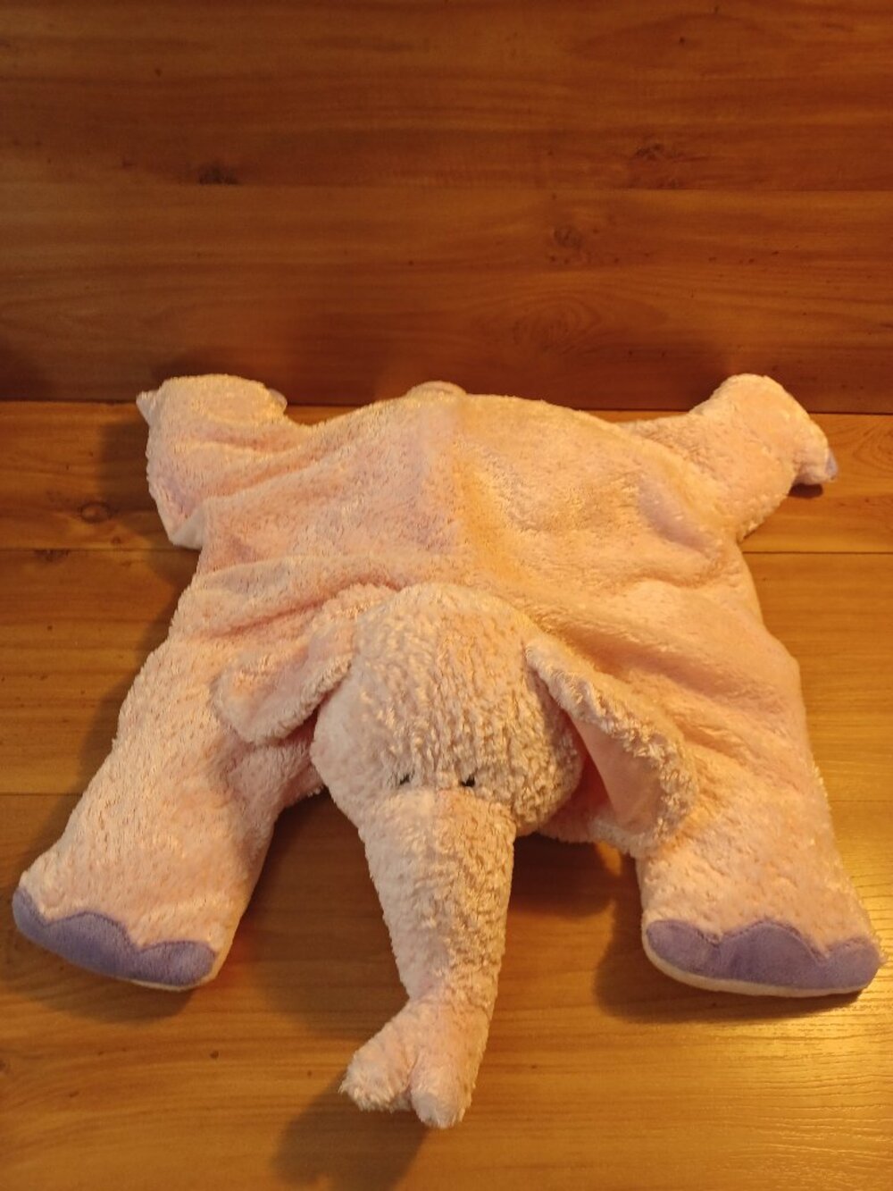 Russ Berrie Emma Elephant Plush Play Mat Pillow Buddy Pink & Purple